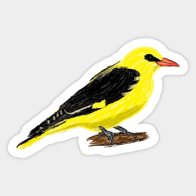 Nice Artwork showing a Golden Oriole I Sticker by JDHegemann